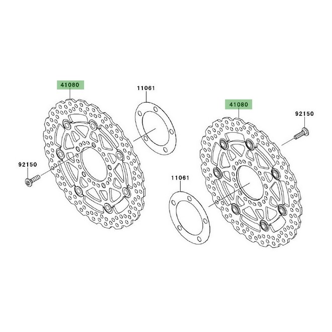 Disque de frein avant Kawasaki Versys 650 (2007-2009), sans ABS | Moto shop 35