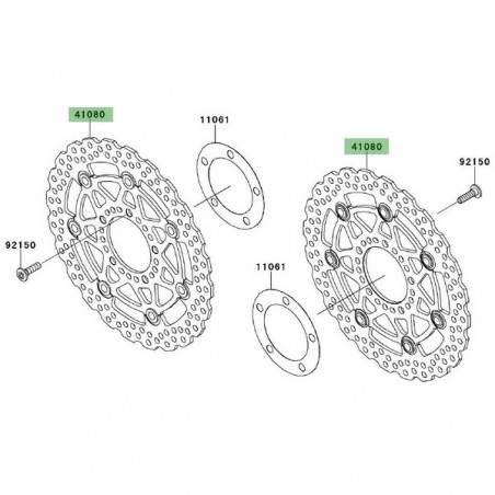 Disque de frein avant Kawasaki Versys 650 (2007-2009), sans ABS | Moto shop 35
