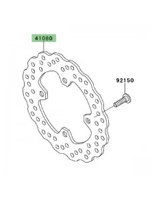 Disque de frein arrière Kawasaki Versys 650 (2007-2009), sans ABS | Réf. 410800040