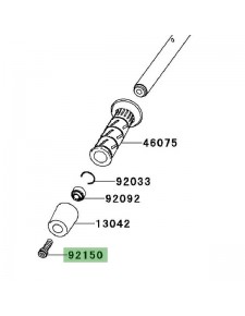 Vis fixation embout de guidon Kawasaki Versys 650 (2007-2009)