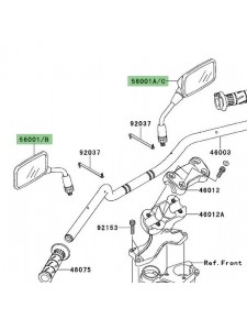 Rétroviseur Kawasaki Versys 650 (2007-2009) | Moto Shop 35