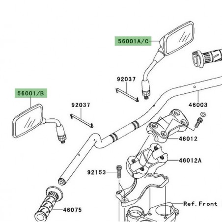 Rétroviseur Kawasaki Versys 650 (2007-2009) | Moto Shop 35