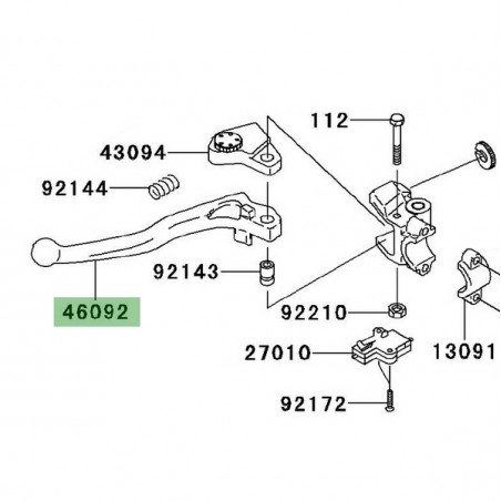 Levier d'embrayage Kawasaki Versys 650 (2007-2009) | Moto Shop 35