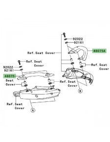 Poignée passager Kawasaki Versys 650 (2007-2009) | Moto Shop 35