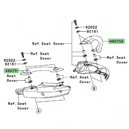 Poignée passager Kawasaki Versys 650 (2007-2009) | Moto Shop 35