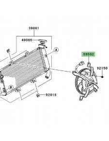 Ventilateur Kawasaki Versys 650 (2007-2009) | Réf. 595020570