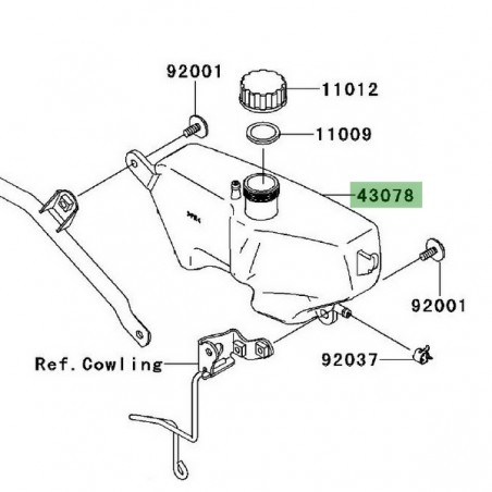 Vase d’expansion Kawasaki Versys 650 (2007-2009) | Réf. 430780035