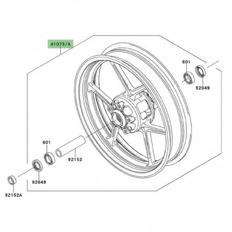 Jante avant Kawasaki Versys 650 (2007-2009) | Moto Shop 35