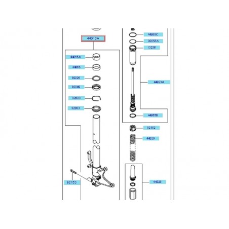 PIPE-FORK INNER RH GRAY