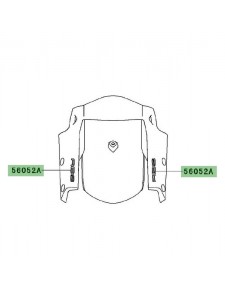 Autocollant "ABS" garde-boue avant Kawasaki Versys 650 (2010-2014)