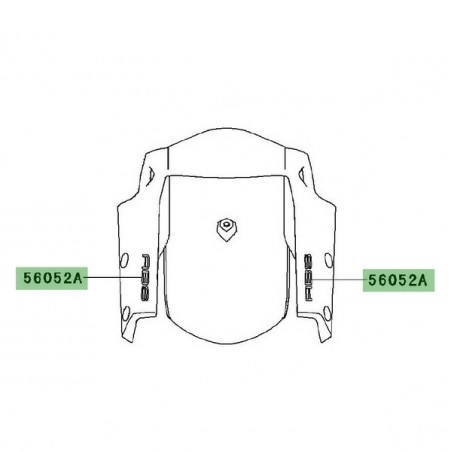 Autocollant "ABS" garde-boue avant Kawasaki Versys 650 (2010-2014) | Moto Shop 35