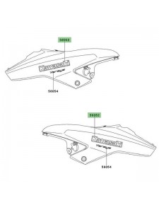 Autocollant "Kawasaki" tête de fourche Kawasaki Versys 650 (2010-2014) | Moto Shop 35