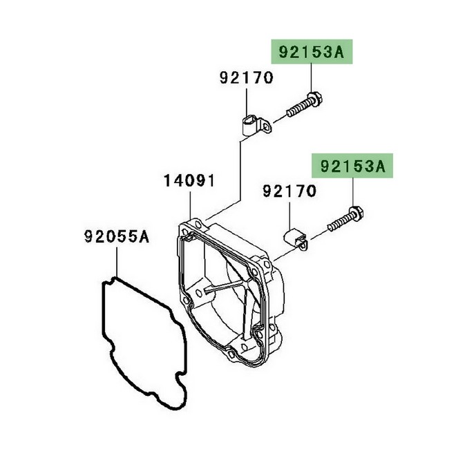 Vis fixation carter d'allumage Kawasaki Z750 (2004-2006) | Réf. 921530608