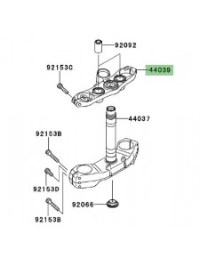 Té de fourche supérieur Kawasaki Z750R (2011-2012) | Réf. 44039005518R