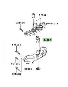 Té de fourche inférieur Kawasaki Z750R (2011-2012) | Réf. 44037012318R