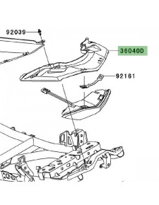 Entourage de feu arrière Kawasaki Versys 650 (2010-2014) | Réf. 360400111