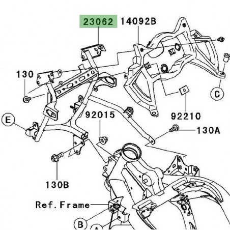 Support tête de fourche Kawasaki Versys 650 (2010-2014) | Réf. 230620112